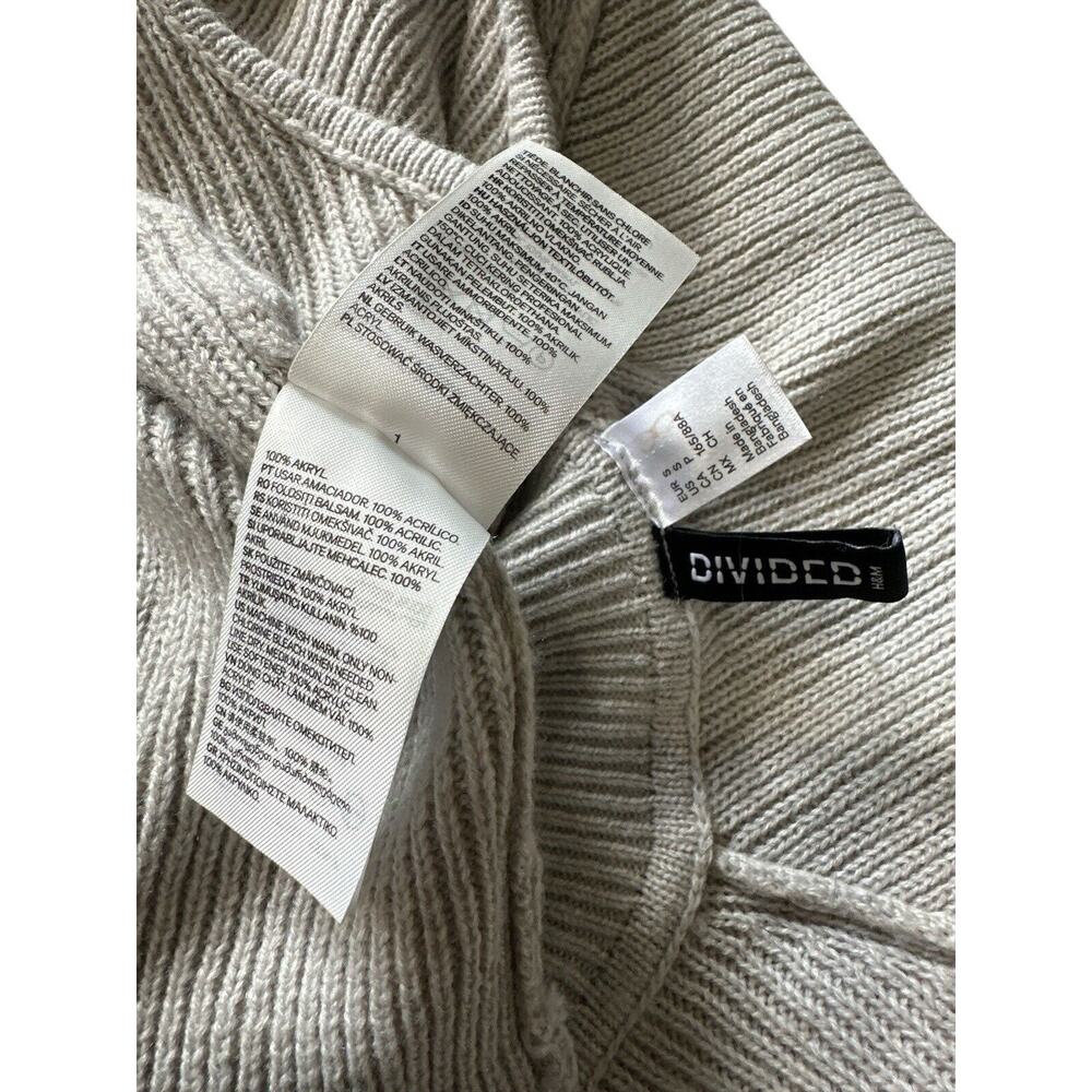 Divided H&M Pullover Sweater Long Sleeve Cold Shoulder Gray Sweater Size S - Picture 3 of 3